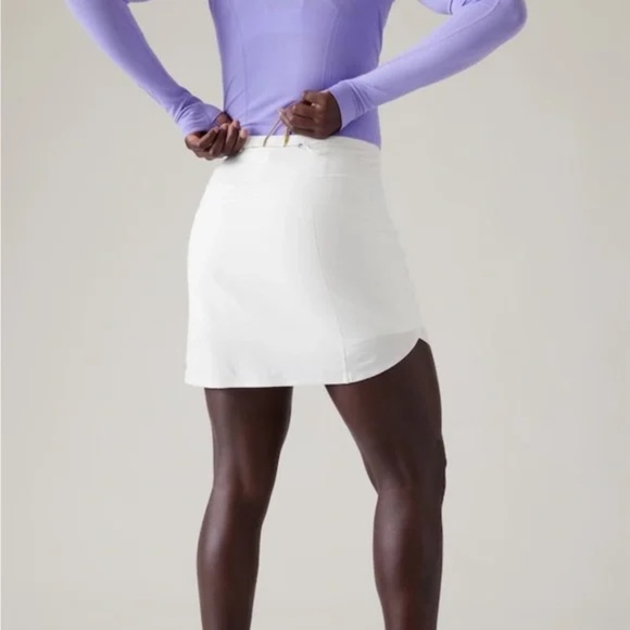 Athleta Run With It 16” Skort Women’s Small White Athletic Tennis Run Skirt NEW - Picture 6 of 8